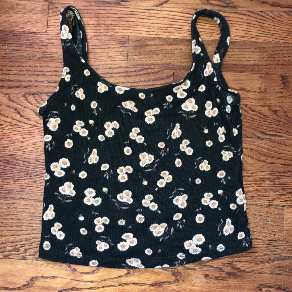 Brandy Melville floral cropped tank